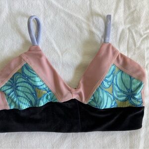 Dkoko Swim - Rare Coral Lust Upcycled Retro Bikini Top